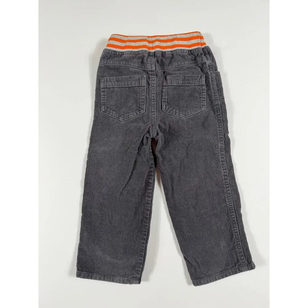 Mini Baby Boden Gray Corduroy Star Knee Pants Orange Size 12–18 Months